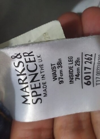 xl Beden mavi Renk M&S orıjınal kot