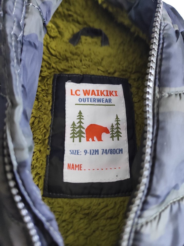 Erkek Çocuk Kamuflaj Desenli Fermuarlı Mont - Görsel 3