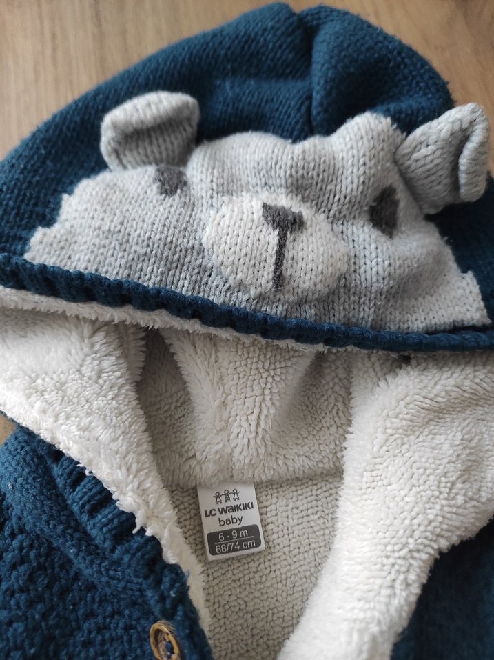 Kapüşonlu Erkek Çocuk Mont Hırka - Görsel 2