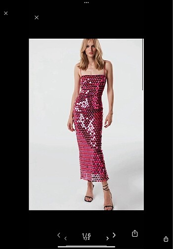 New arrivals fuşya pullu elbise