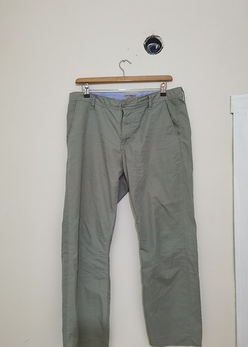 Gri Regular Fit Keten Pantolon