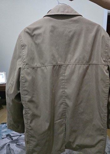 Bej Erkek Midi Boy Düğmeli Palto - Görsel 3