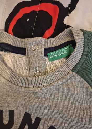 Erkek Çocuk Düğmeli Gri Sweatshirt - Görsel 2