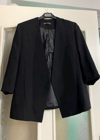 Düğmeli Siyah Kadın Blazer Ceket