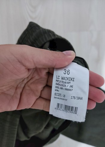 36 Beden Siyah Erkek Rahat Kesim Pantolon