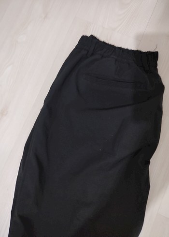 Diğer Siyah Rahat Kesim Kumaş Pantolon