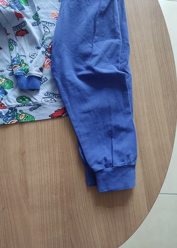 Erkek Çocuk Renkli Baskılı Pamuklu Pijama Takımı - Görsel 2