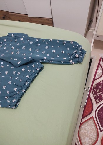 Kız Çocuk Renkli Baskılı Sweatshirt eşofman takımı - Görsel 2