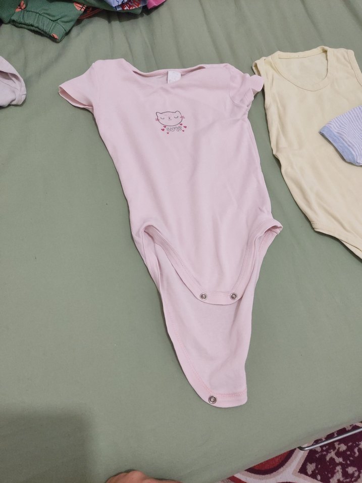 Kız Bebek Pembe Uzun Kollu Düğmeli Pijama - Görsel 5
