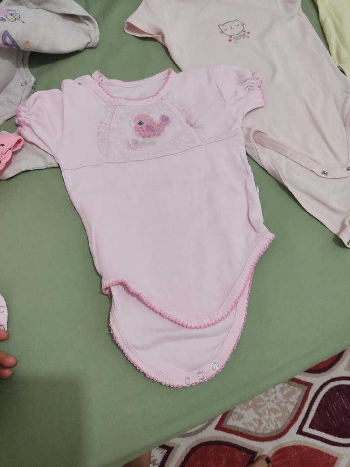 Kız Bebek Pembe Uzun Kollu Düğmeli Pijama - Görsel 4