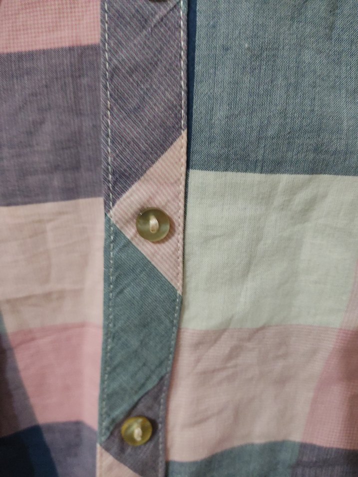 Pembe Ekose Desenli Uzun Kollu Kadın Gömlek - Görsel 4