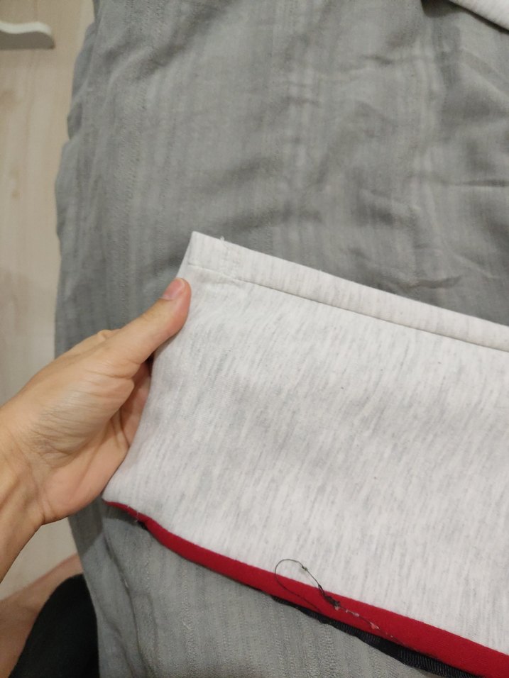 Gri Yan Şeritli Fermuarlı  Eşofman Altı - Görsel 4