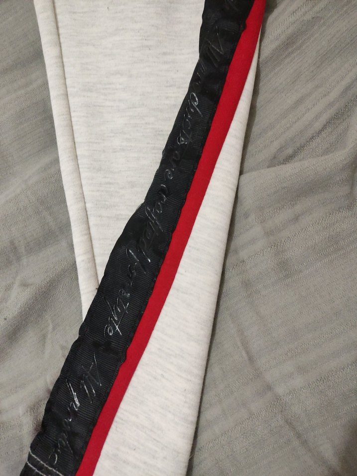 Gri Yan Şeritli Fermuarlı  Eşofman Altı - Görsel 2