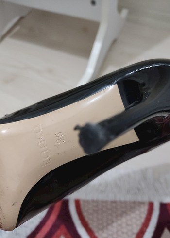 Kadın Siyah Rugan Stiletto Topuklu Ayakkabı - Görsel 4