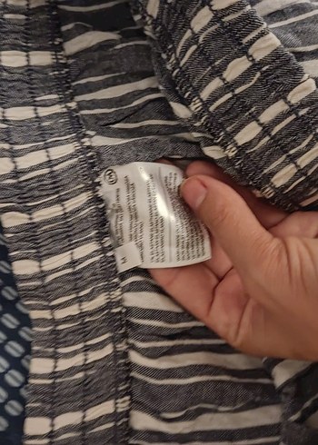 Gri Çizgili Hamile Midi Etek - Görsel 3