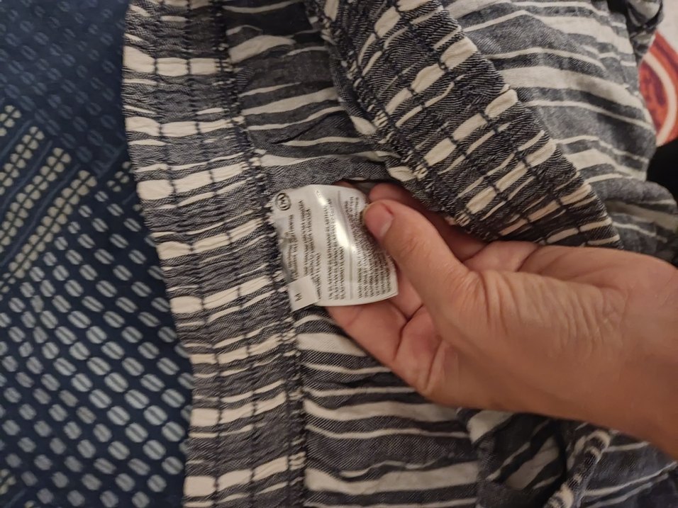 Gri Çizgili Hamile Midi Etek - Görsel 3