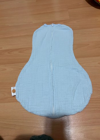 Mavi Keten Bebek Kundak Uyku Tulumu - Görsel 2