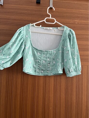 Koton Mint yeşili crop