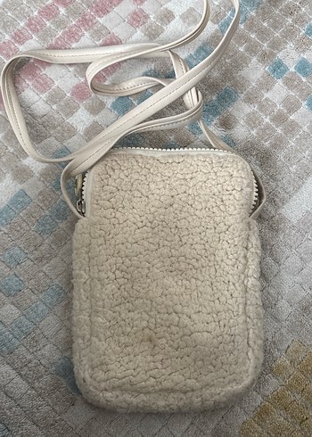 Beyaz Peluş Kadın Çanta - Görsel 2