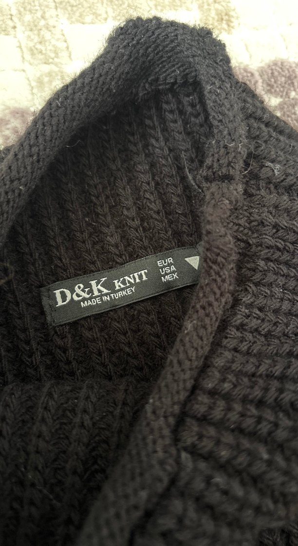 Kadın Siyah Boğazlı Kolsuz Triko Süveter - Görsel 3