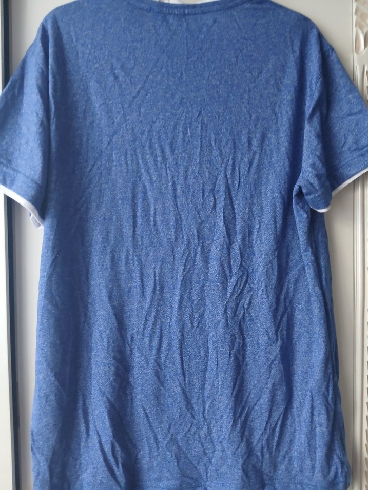 Erkek Mavi Denim Kısa Kollu Tişört - Görsel 3