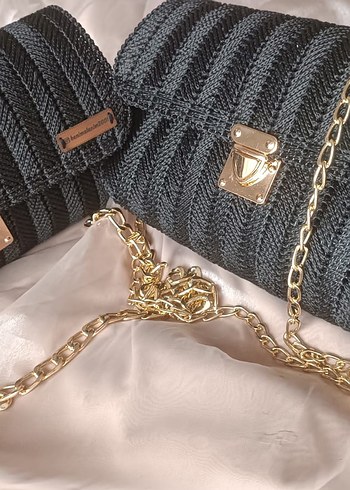 Turkuaz Zincir Detaylı Bohem Kadın Çanta - Görsel 9