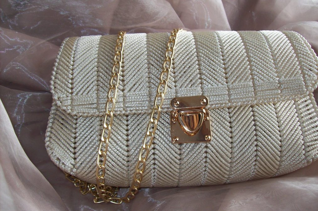 Turkuaz Zincir Detaylı Bohem Kadın Çanta - Görsel 5