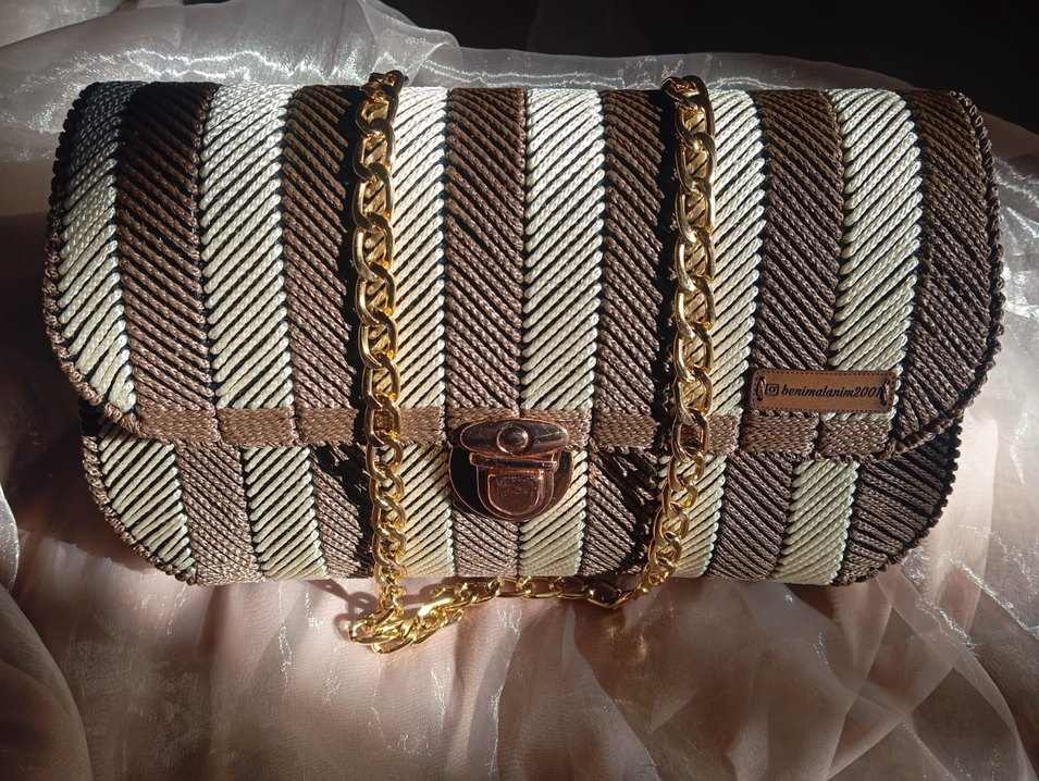 Turkuaz Zincir Detaylı Bohem Kadın Çanta - Görsel 4