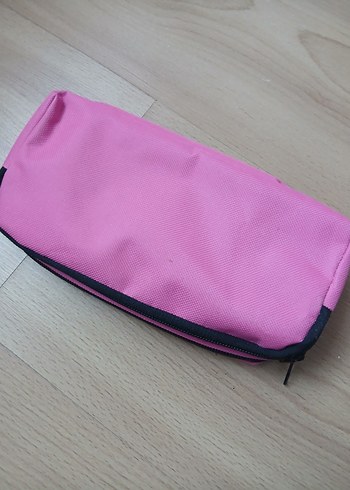 Pembe Fermuarlı Kadın Makyaj Çantası - Görsel 3