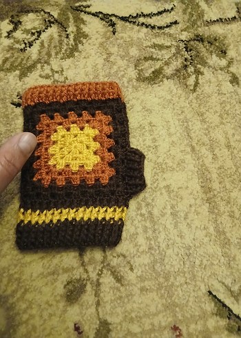 Bohem Tarz Örgü Kadın Eldiveni - Görsel 3