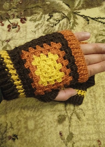 Bohem Tarz Örgü Kadın Eldiveni - Görsel 4