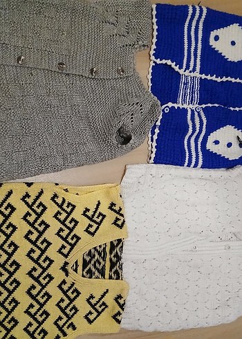 erkekler. için Nakışlı Gri Bohem Örgü Yelek - Görsel 2