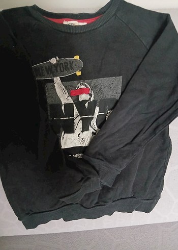 Gri Baskılı Erkek Sweatshirt - Görsel 2