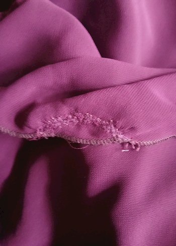 Mor Uzun Kollu Yüksek Yakalı Kadın Elbise - Görsel 6