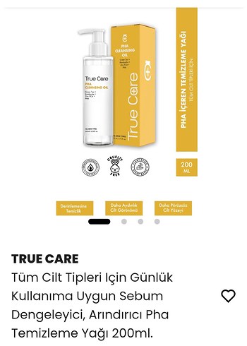 True Core PHA Temizleyici Yağ - Görsel 2