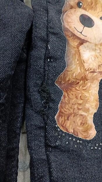 11-12 Yaş Beden siyah Renk İçi kürklü kot pantolon