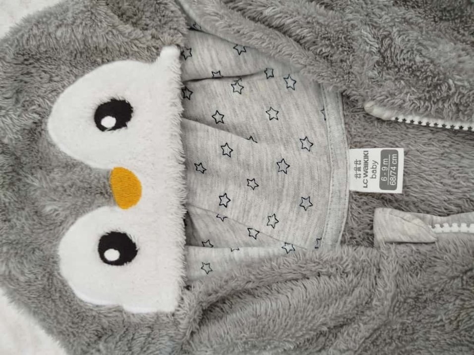 Gri Bebek Erkek Peluş Tulumu - Görsel 2