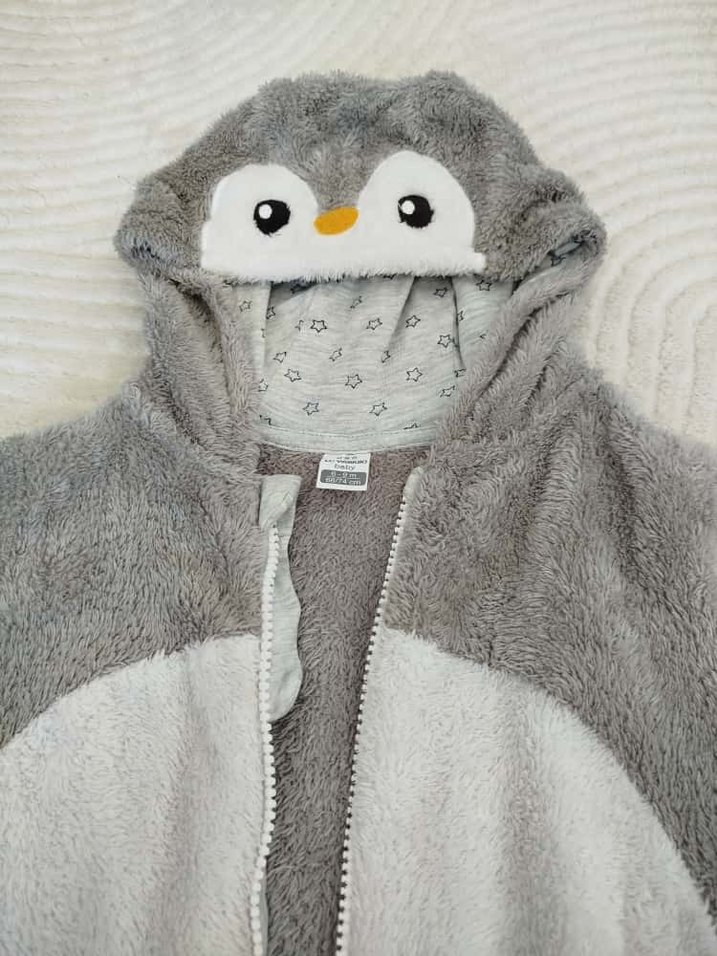 Gri Bebek Erkek Peluş Tulumu - Görsel 3