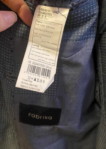 Fabrika Gri Düğmeli Erkek Ceket - Görsel 2