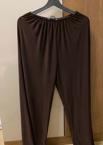 Kahverengi Drapeli Yüksek Yakalı Kadın Bluz - Görsel 4