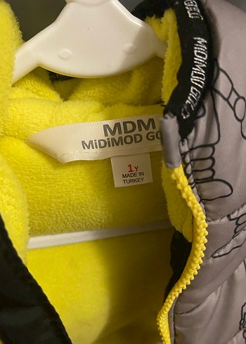 Gri Baskılı Erkek Çocuk Fermuarlı Mont - Görsel 2