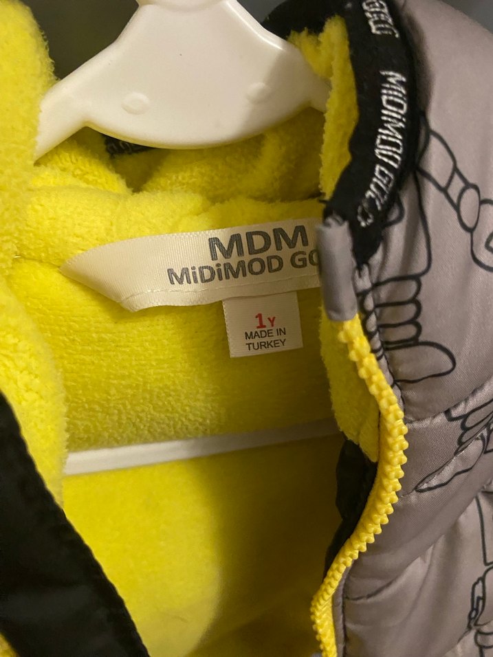 Gri Baskılı Erkek Çocuk Fermuarlı Mont - Görsel 2