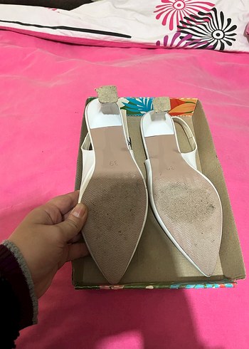 Beyaz Tokalı Stiletto Kadın Abiye Ayakkabı - Görsel 4