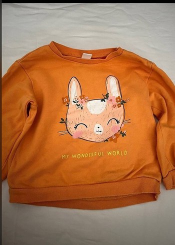 Kız Çocuk Bej Pamuklu Fırfırlı Tişört - Görsel 3