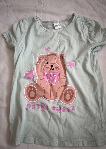 Beyaz Kız Çocuk Mickey ve Minnie Baskılı Tişört - Görsel 2