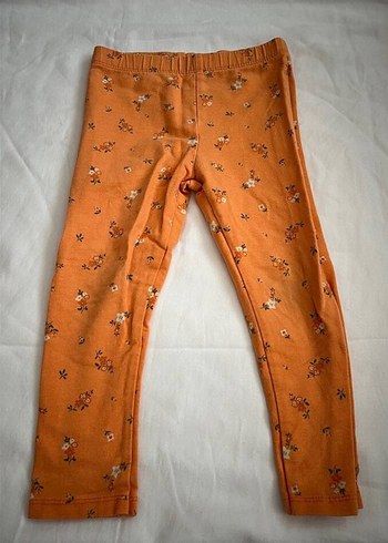 Düğmeli Koyu Kırmızı Kız Tayt - Görsel 2