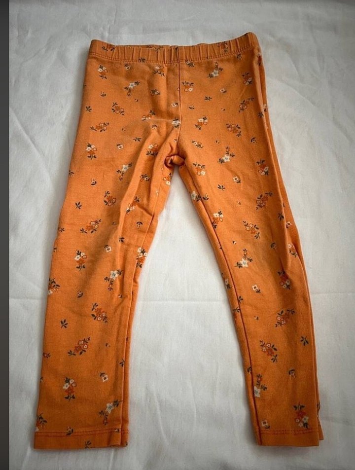 Düğmeli Koyu Kırmızı Kız Tayt - Görsel 2