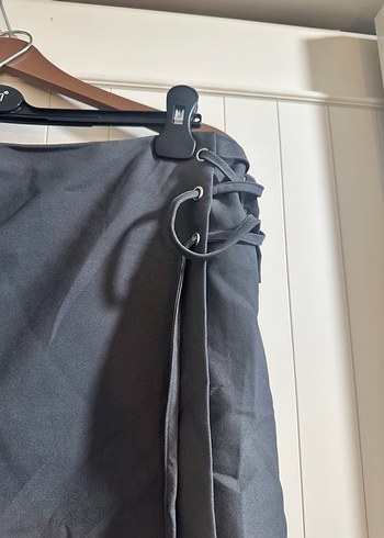 Gri  Mini Şort Etek - Görsel 3