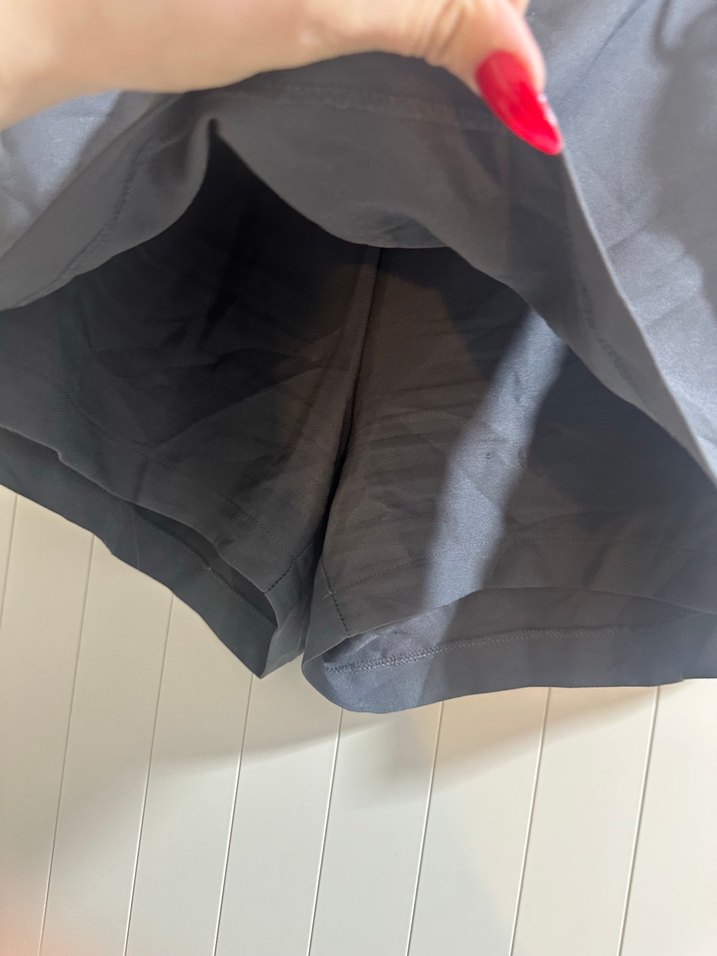 Gri  Mini Şort Etek - Görsel 4