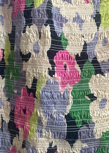 Çiçek Desenli Uzun Kollu elbise - Görsel 3